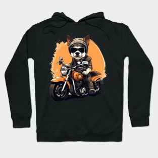 Breeze & Chrome: Easy Rider Vibes Biker Cool Dog Hoodie